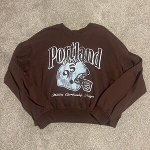 brown Portland crewneck